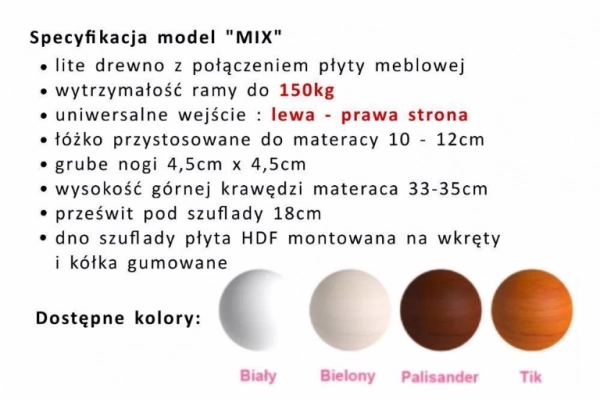 Ogłoszenie - Łóżko podwójne dla dziecka 160x80 junior bielony -kr - 790,00 zł