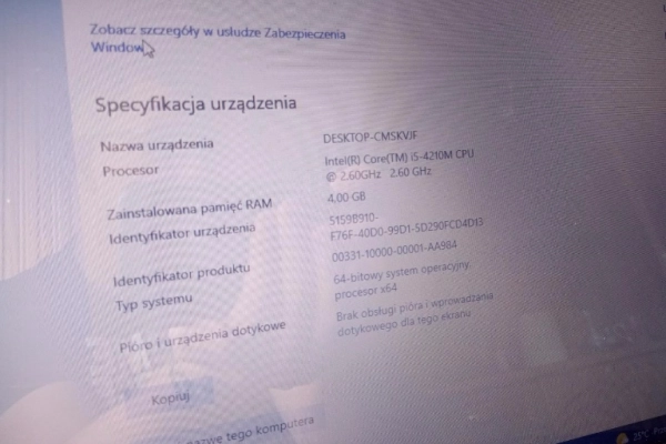 Ogłoszenie - lenovo g510 i5 ssd windows10 - 750,00 zł