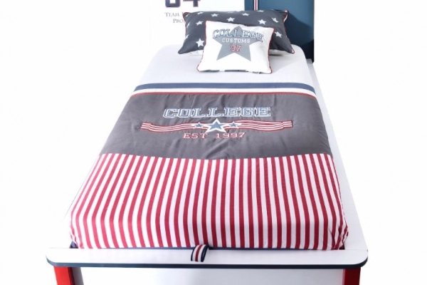 Ogłoszenie - Meble młodzieżowe łóżko z pojemnikiem na pościel komoda narzuta COLLEGE ZESTAW - 4 099,00 zł
