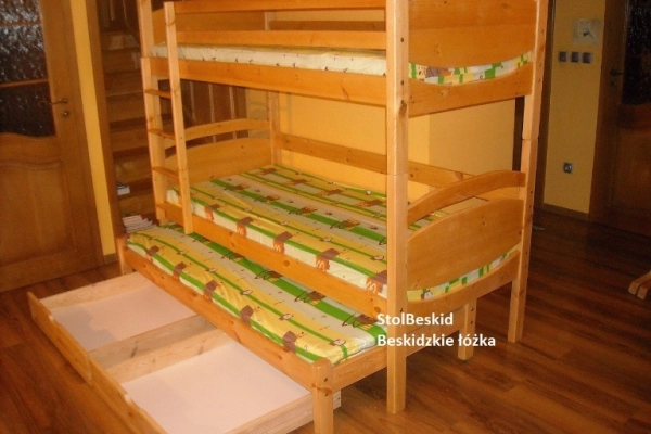 Ogłoszenie - Nowe 3 osobowe łóżka łóżko piętrowe od producenta.Wysyłka cały kraj.PRODUCENT - 1 160,00 zł