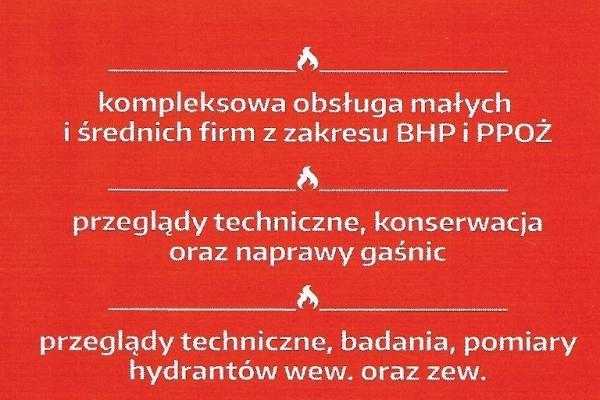 Ogłoszenie - Usługi szkoleniowe, usługi BHP - Nisko