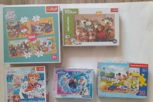 Ogłoszenie - Puzzle - 20, 54, 60, 80, 100 el.- różne rodzaje- LPS, Frozen - 10,00 zł