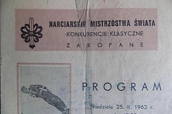 Ogłoszenie - Program skoków narciarskich 1962r. Zakopane UNIKAT !!! - 170,00 zł
