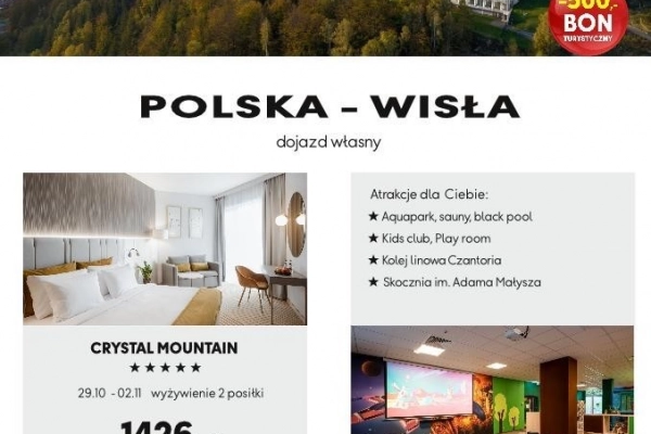 Ogłoszenie - Crystal Mountain - luksusowy hotel w Wiśle.