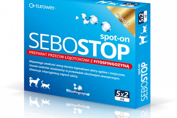Ogłoszenie - Eurowet Sebostop Spot-On preparat przeciw łojotokowi dla psów i kotów 5x2ml - 48,92 zł
