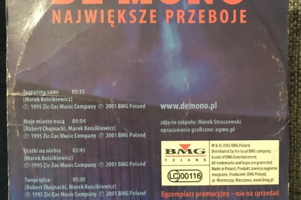 Ogłoszenie - Płyta Cd De Mono - Największe Przeboje 2002rok. - 30,00 zł