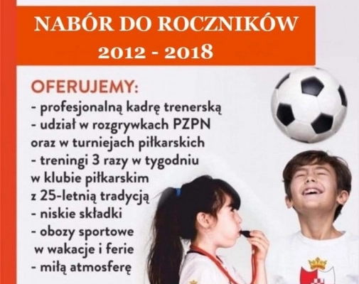 Ogłoszenie - Nabór do piłkarskiej drużyny juniorów GKS Kowale - 130,00 zł