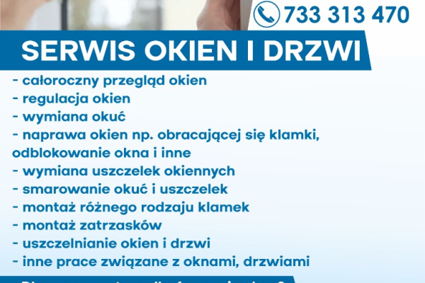 Ogłoszenie - Serwis Okien Podhale i okolice - Nowy Targ