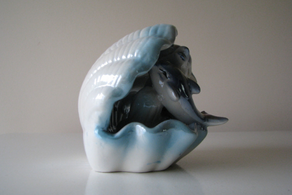 Ogłoszenie - Figurka – ozdoba ceramiczna – Delfiny w muszli - Małopolskie - 27,00 zł