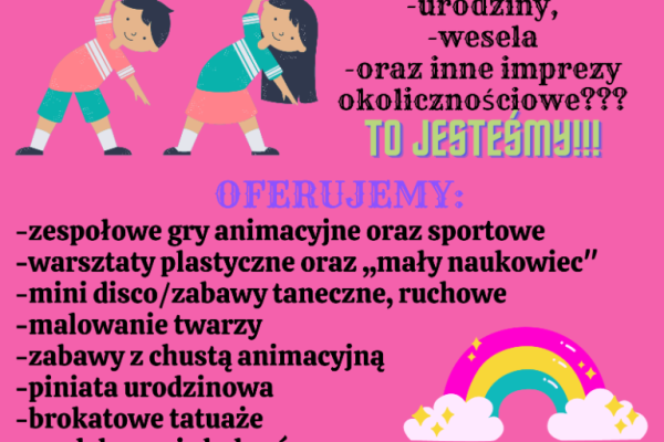 Ogłoszenie - Strefa Dobrych Animacji dla dzieci zaprasza !!! - Kraków