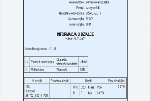 Ogłoszenie - Działki w malowniczej miejscowości Rumy, przy lesie (NOWA NIŻSZA CENA) - Warmińsko-mazurskie - 69 000,00 zł