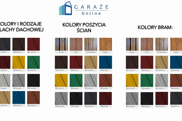 Ogłoszenie - GARAŻ BLASZANY 3m x 6m poziom - dwuspad - Brama uchylna - ciemny orzech rynny ID142 3x5 - Bochnia - 8 330,00 zł