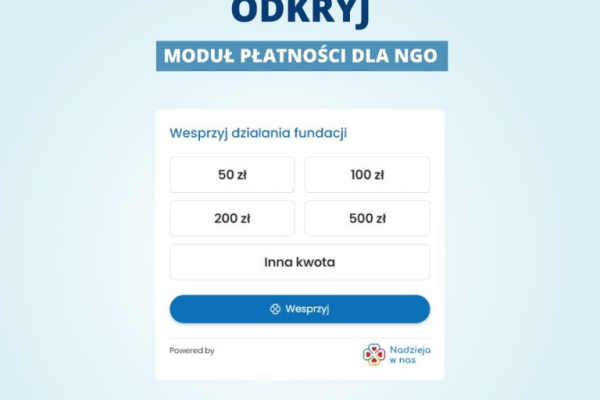 Ogłoszenie - Moduł płatniczy dla NGO - przyjmuj datki na stronie - Małopolskie - 6 500,00 zł