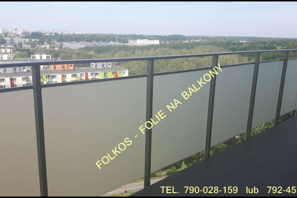 Ogłoszenie - Folie na balkon Wilanów - Oklejamy szklane szyby balkonowe Wilanów- Folia mat mrozony na BALKON Warszawa - Wilanów - 128,00 zł