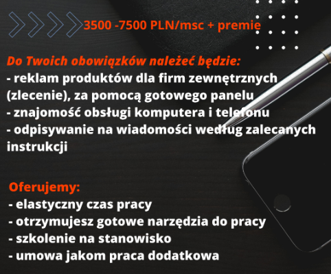 Ogłoszenie - SPESCJALISTA DS. PROMOCJI - Kujawsko-pomorskie - 4 500,00 zł