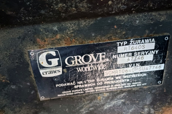 Ogłoszenie - Używany Żuraw samojezdny Grove RT 640S - 33 ton - Grodzisk Mazowiecki