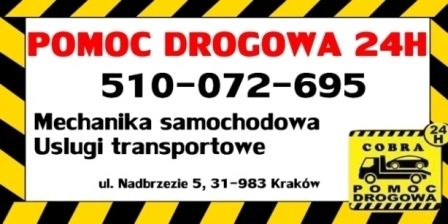 Ogłoszenie - POMOC DROGOWA 24H/7 laweta Kraków autostrada A4 Małopolska - Kraków - 2,00 zł