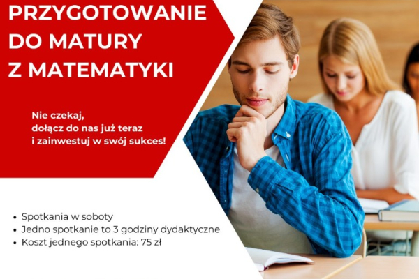 Ogłoszenie - Przygotowanie do matury z matematyki - Szczecin - 75,00 zł