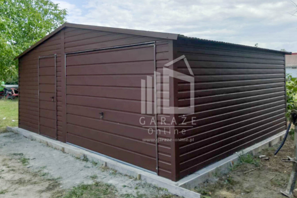 Ogłoszenie - GARAŻ BLASZANY 6m x 6m - Brama uchylna - drzwi ID391 - Swarzędz - 13 500,00 zł