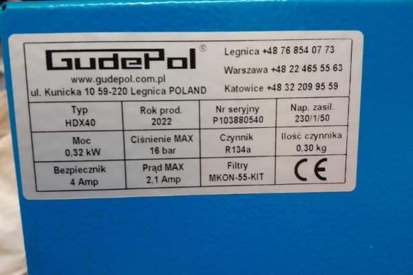Ogłoszenie - Osuszacz ziębniczy HDX-40 Gudepol - Piaseczno - 2 500,00 zł