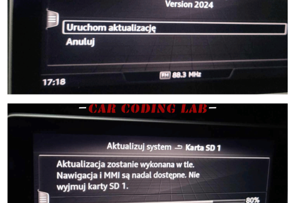 Ogłoszenie - Audi Konwersja USA AndroidAuto Język Polski Mapy Kodowanie YouTube - Bemowo - 150,00 zł