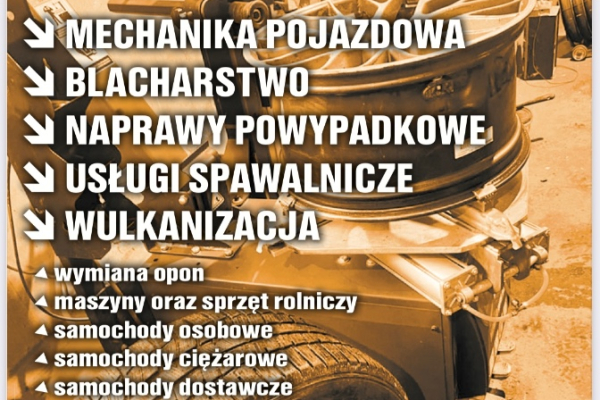 Ogłoszenie - Mechanika wulkanizacja spawalnictwo - Inowrocław - 1,00 zł