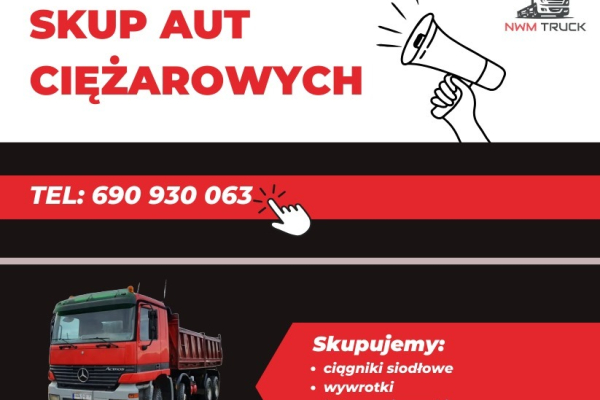 Ogłoszenie - skup samochodów ciężarowych - Jędrzejów