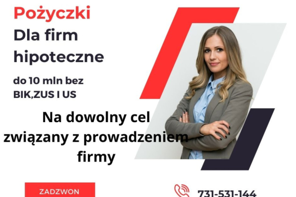 Ogłoszenie - POZYCZKI POD ZASTAW NIERUCHOMOSCI DLA FIRM NAWET NA 5 LAT - Poznań - 100,00 zł