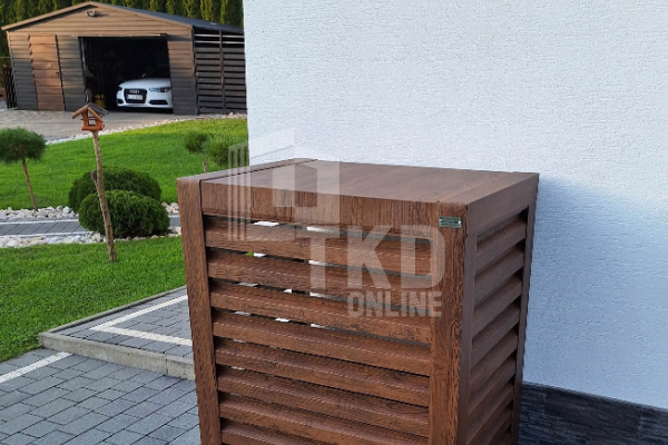 Ogłoszenie - Osłona pompy ciepła 80x40x120 cm ciemny orzech TKD183 - Elbląg - 2 100,00 zł