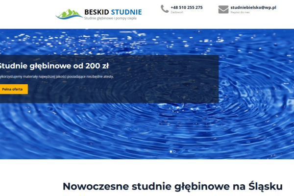 Ogłoszenie - Beskid Studnie: Studnie głębinowe Bielsko-Biała i Śląsk, Wisła, Żywiec