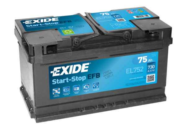 Ogłoszenie - Akumulator Exide Start Stop EFB 75Ah 730A PRAWY PLUS - Targówek - 600,00 zł