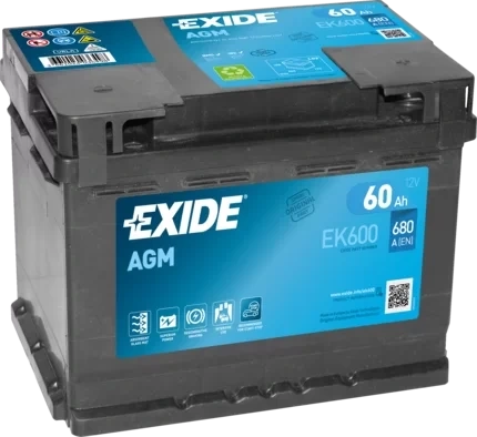 Ogłoszenie - Akumulator EXIDE AGM START&STOP EK600 60Ah 680A - Włochy - 550,00 zł