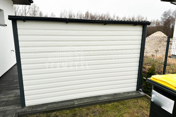 Ogłoszenie - Domek Ogrodowy - Schowek Garaż 4x3 - okno - drzwi - rynny - Biały - Antracyt dach Spad w Tył TS527 - Rzeszów - 5 350,00 zł