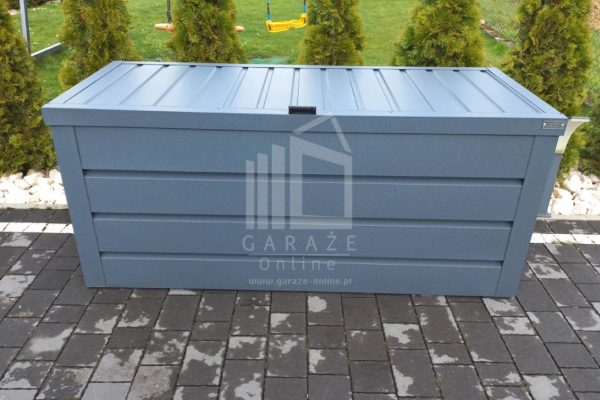 Ogłoszenie - Skrzynia ogrodowa metalowa kufer 150x60x70cm  antracyt ID524 - Mazowieckie - 1 850,00 zł