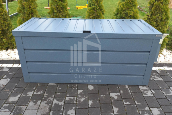 Ogłoszenie - Skrzynia ogrodowa metalowa kufer 150x60x70cm  antracyt ID523 - Mazowieckie - 1 850,00 zł