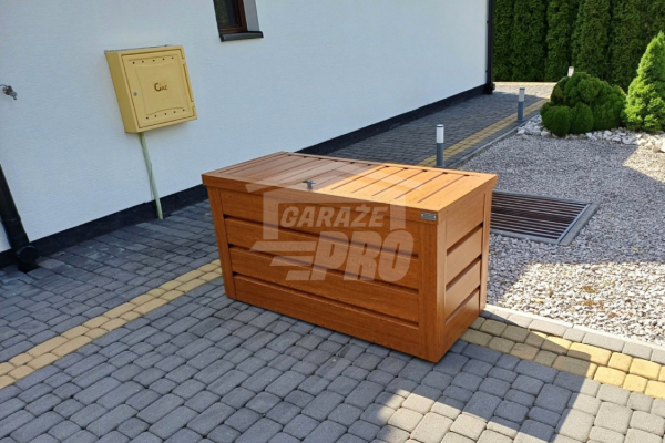 Ogłoszenie - Skrzynia ogrodowa metalowa kufer 150x60x70cm  złoty dąb GP526 - Wieliczka - 1 850,00 zł