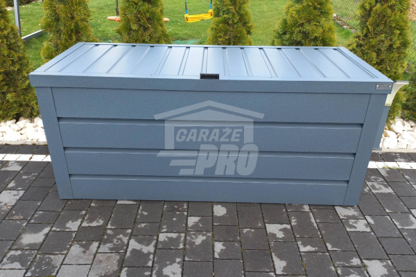 Ogłoszenie - Skrzynia ogrodowa metalowa kufer 150x60x70cm  antracyt GP350 - Wieliczka - 1 850,00 zł