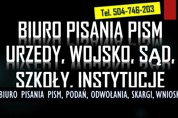 Ogłoszenie - Wezwanie do wojska na ćwiczenia, t. 504-746-203 Biuro pisania pism  Do jakiego wieku można dostać powołania na ćwiczenia