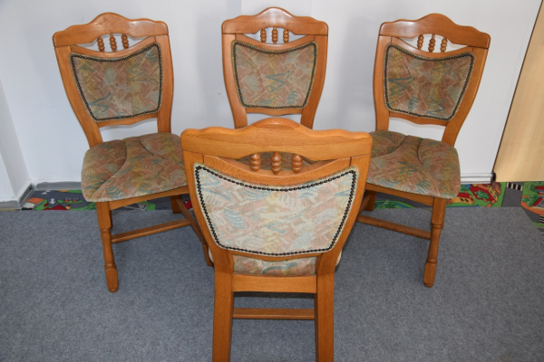 Ogłoszenie - stół dębowy rozkładany i 4 krzesła - komplet jak nowy - Olsztyn - 2 450,00 zł