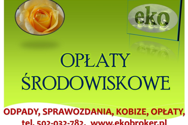 Ogłoszenie - Kobize, opłaty środowiskowe, obsługa firm, cena, tel 502-032-782, raportowanie. Wykonanie raportu dla zakładu. - Wrocław