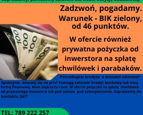 Ogłoszenie - Kredyt bez zdolności 24h/7 - Łódź - 111,00 zł