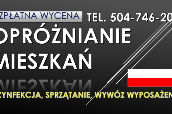 Ogłoszenie - Sprzątanie po zmarłych, zmarłym, zgonie, tel. 504-746-203. Dezynfekcja, cena. wywóz rzeczy, mebli. - Wrocław