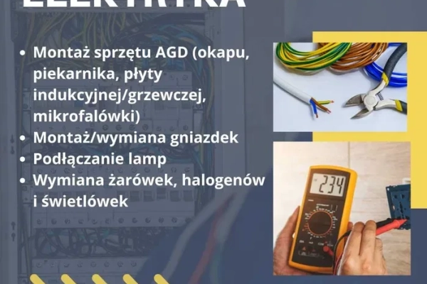 Ogłoszenie - Kompleksowe usługi złotej rączki w Krakowie – elektryka, hydraulika, remonty i sprzątanie - Kraków