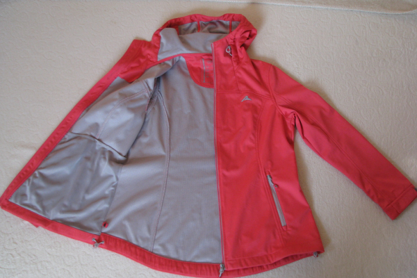 Ogłoszenie - Outdoorowa kurtka damska softshell z kapturem rozm. 44 koralowa - Kraków - 94,00 zł