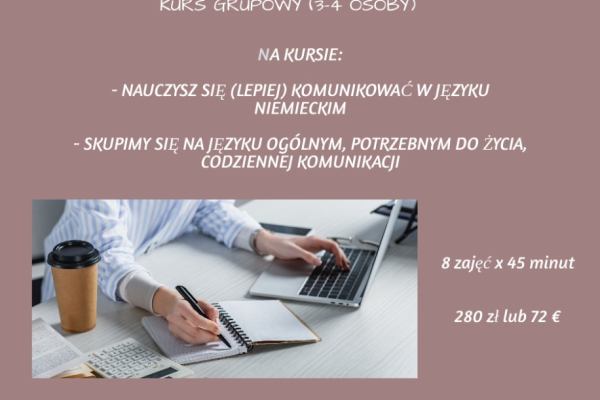 Ogłoszenie - Język niemiecki Kurs językowy - 35,00 zł