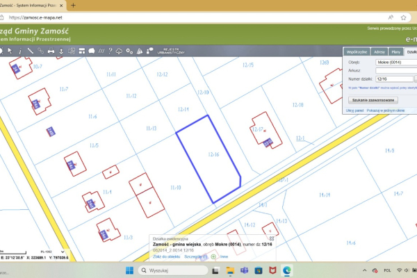Ogłoszenie - Sprzedam działkę w Mokrem koło Zamościa - Zamość - 163 370,00 zł