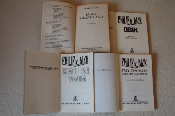 Ogłoszenie - Philip K. Dick 4 książki SF - Ubik, Klany… 3 Stygmaty… Ostatni pan... - Kraków - 79,00 zł