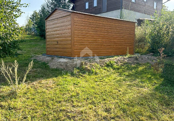 Ogłoszenie - Garaż Blaszany 3x5m - Brama Uchylna - Jasny orzech - Drewnopodobny - Dach Dwuspadowy NB281 - Konin - 6 300,00 zł