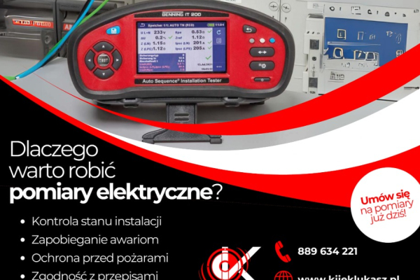 Ogłoszenie - Kijek Łukasz - pomiary i usługi elektryczne - Rybnik - 999,00 zł