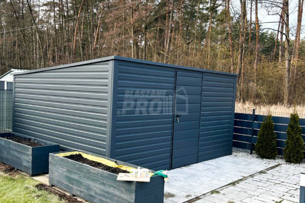 Ogłoszenie - Domek Ogrodowy - Schowek 4x3,5  drzwi - Antracyt - dach spad w tył GP262 - Iława - 4 300,00 zł